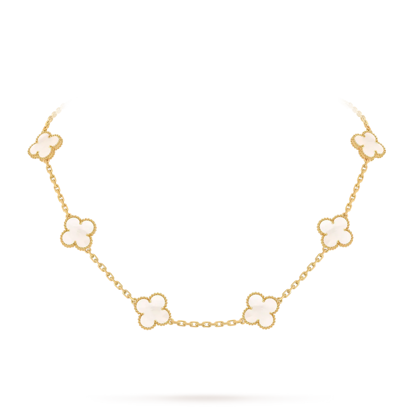 [Riva Jewelry]CLASSIC LUCKY 10-MOTIF CLOVER NECKLACE GOLD COLLECTION