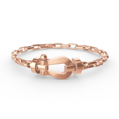 [Riva Jewelry]FORCE LARGE HORSESHOE CLASP METAL BRACELET