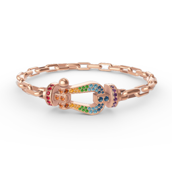 [Riva Jewelry]FORCE LARGE HORSESHOE CLASP METAL BRACELET
