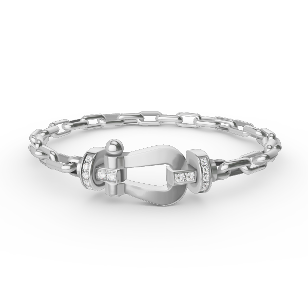 [Riva Jewelry]FORCE LARGE HORSESHOE CLASP METAL BRACELET