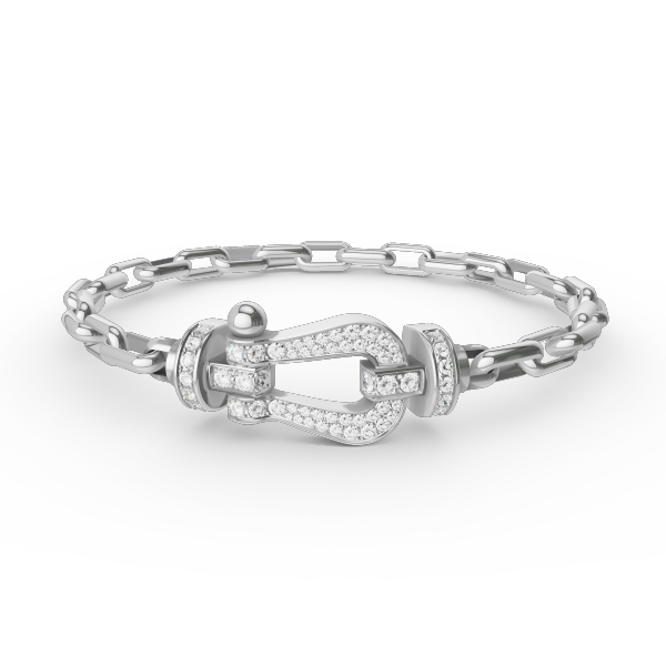 [Riva Jewelry]FORCE LARGE HORSESHOE CLASP METAL BRACELET