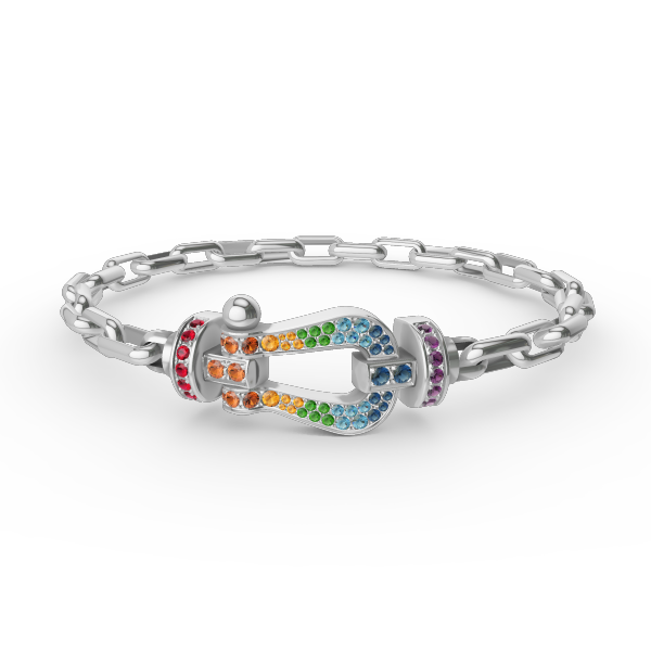 [Riva Jewelry]FORCE LARGE HORSESHOE CLASP METAL BRACELET