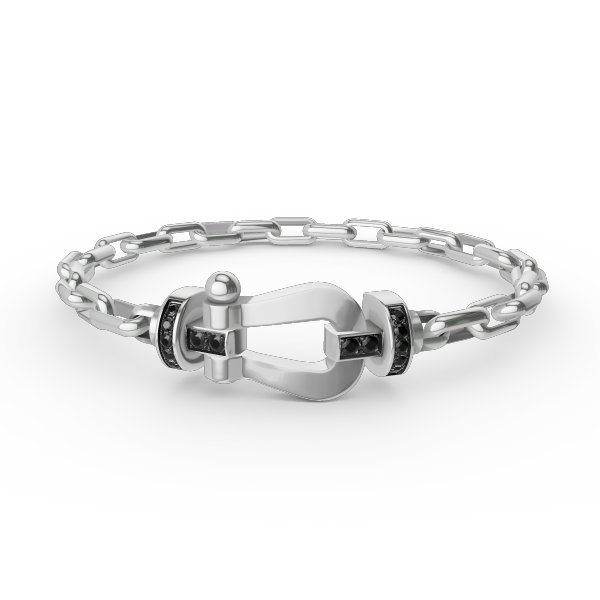 [Riva Jewelry]FORCE LARGE HORSESHOE CLASP METAL BRACELET