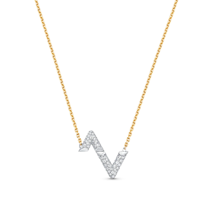 [Riva Jewelry]VOLT SILVER DIAMOND PEDANT NECKLACE