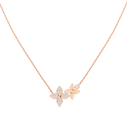 [Riva Jewelry]STAR BLOSSOM NECKLACE ROSE GOLD DIAMONDS