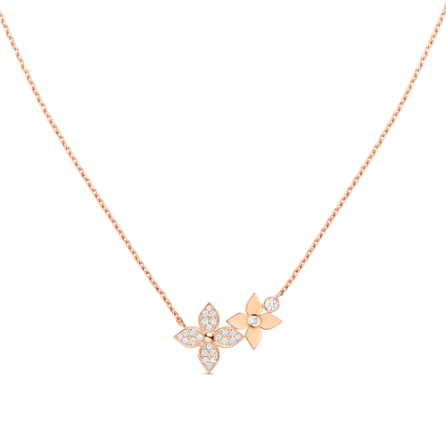[Riva Jewelry]STAR BLOSSOM NECKLACE ROSE GOLD DIAMONDS
