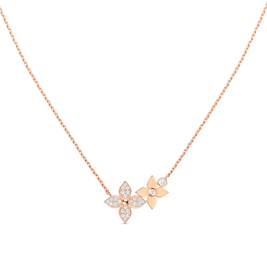 [Riva Jewelry]STAR BLOSSOM NECKLACE ROSE GOLD DIAMONDS