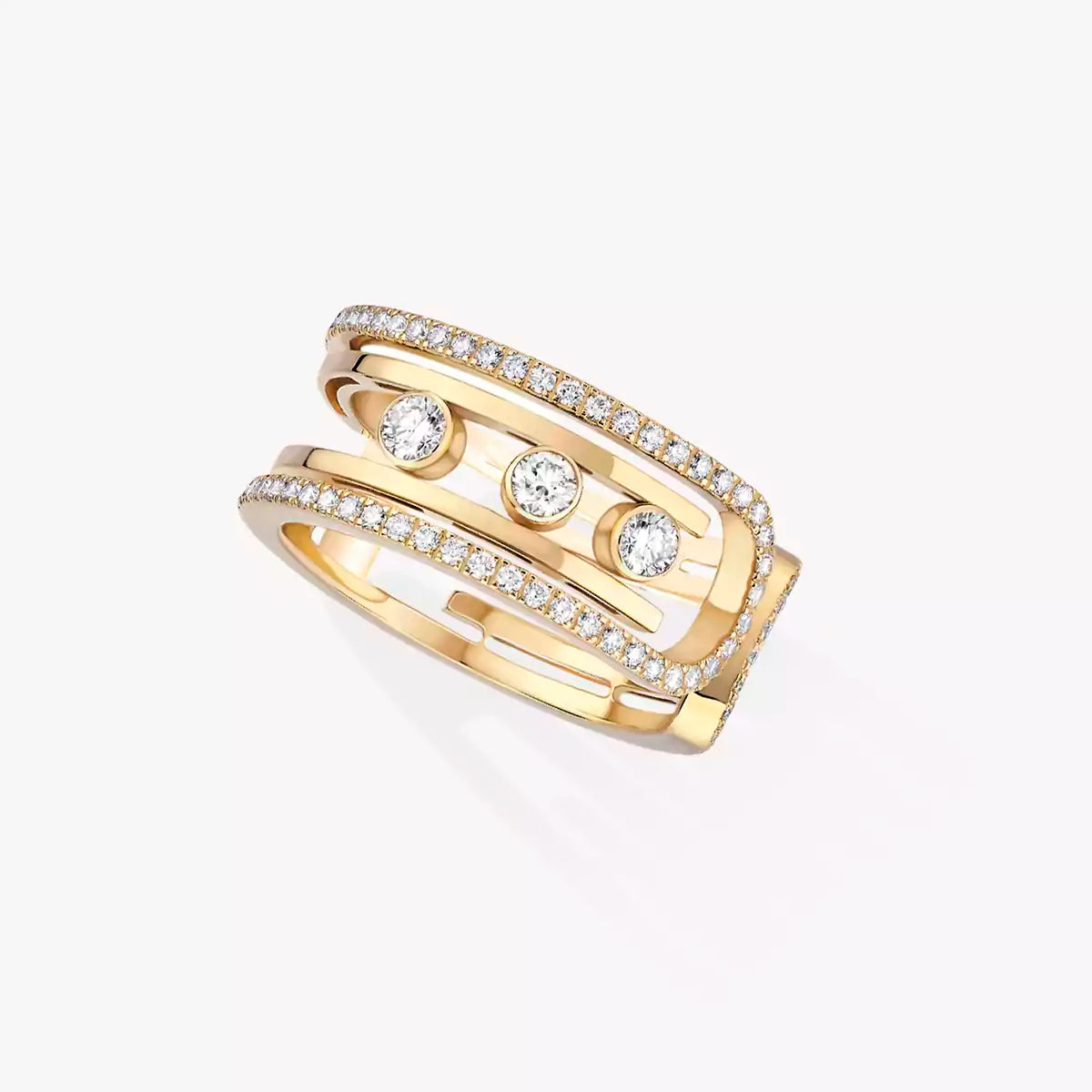[Riva Jewelry]OPEN MOVE 10-DIAMOND PAVÉ RING