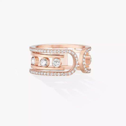 [Riva Jewelry]OPEN MOVE 10-DIAMOND PAVÉ RING