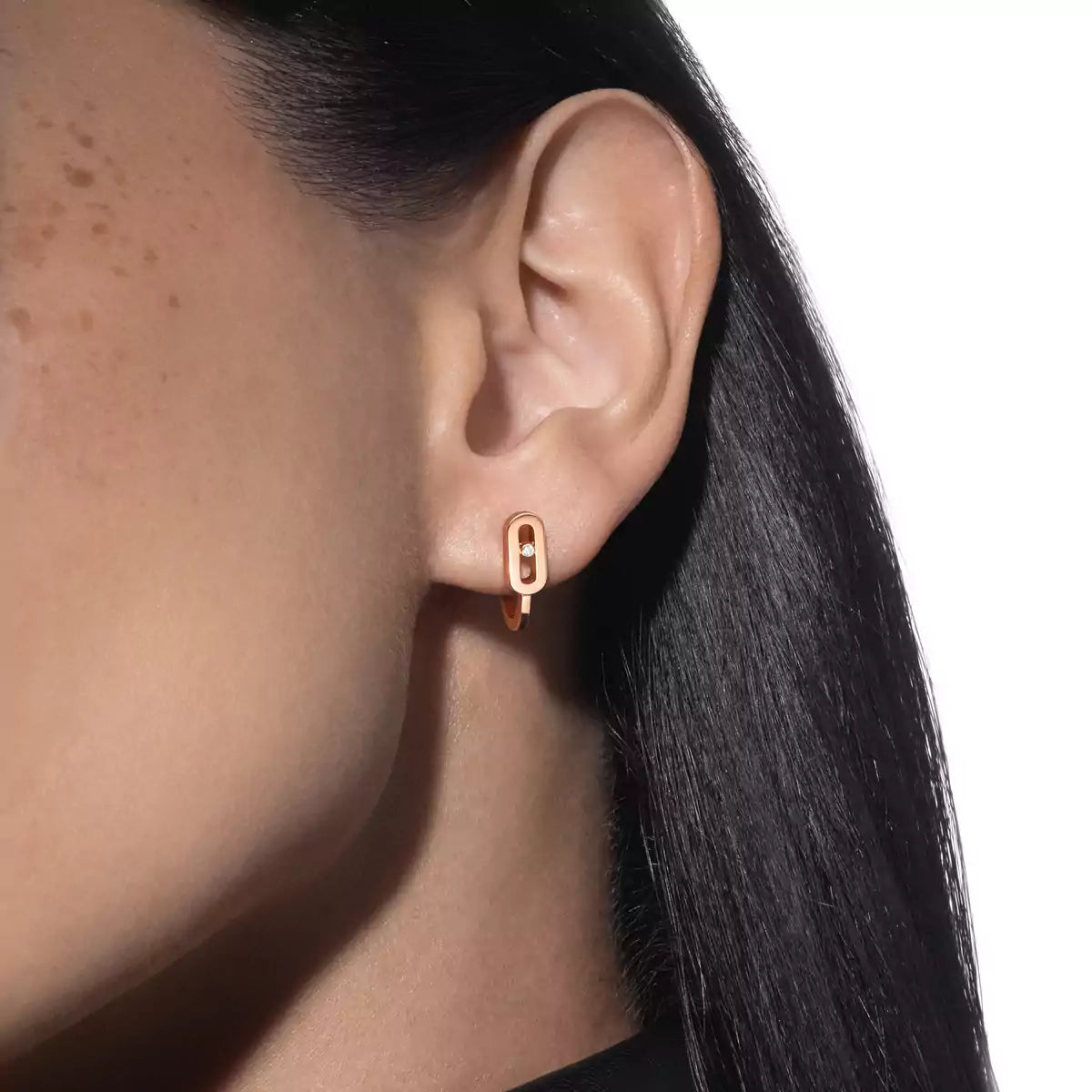[Riva Jewelry]MOVE CLASSIQUE MINI DIAMOND HOOP EARRINGS