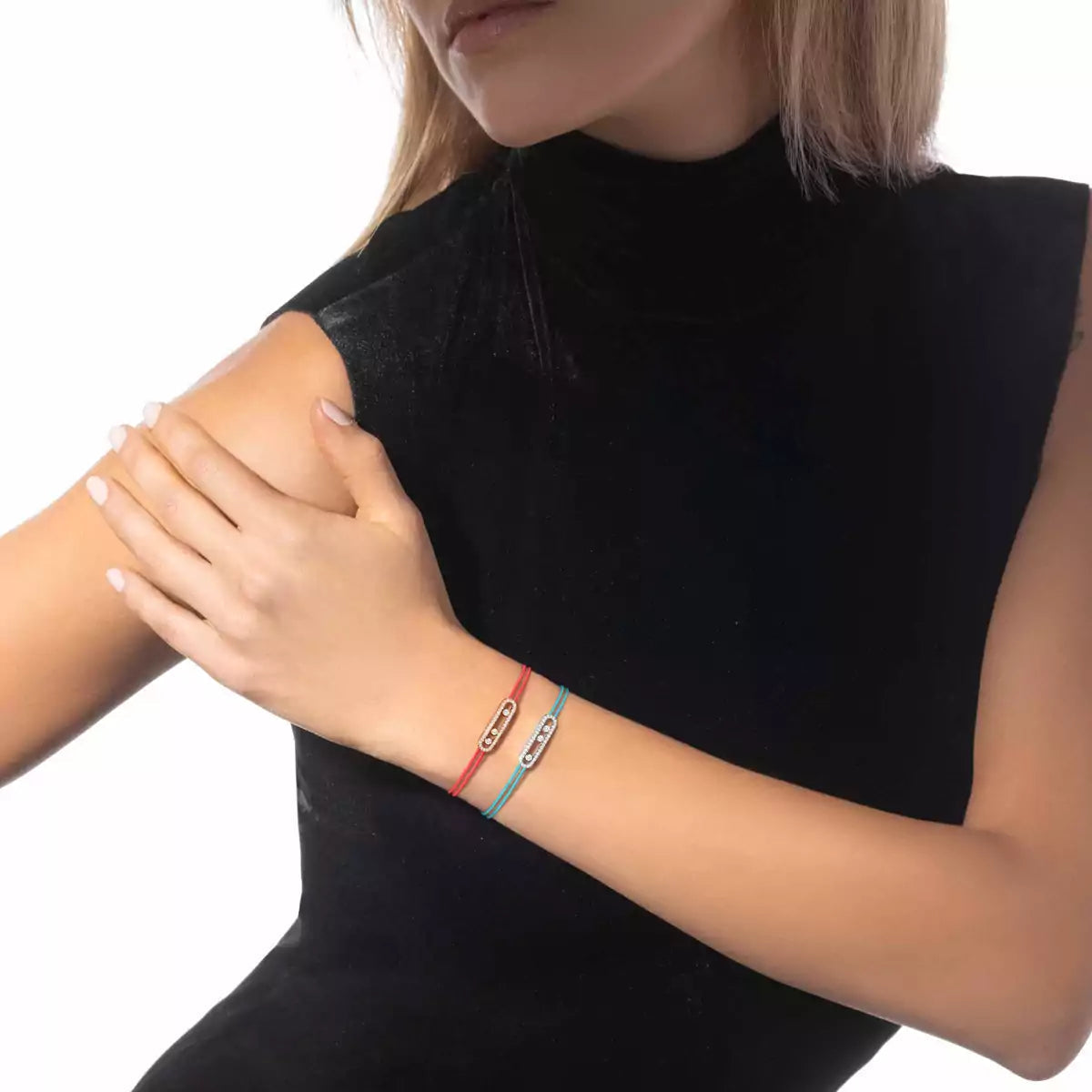 [Riva Jewelry]CARE(S) PAVÉ CORD BRACELET