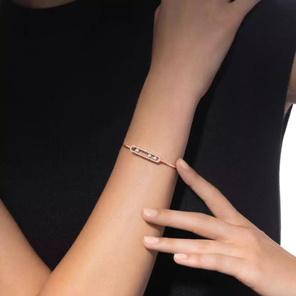 [Riva Jewelry]MOVE PAVÉ DIAMOND BANGLE BRACELET M