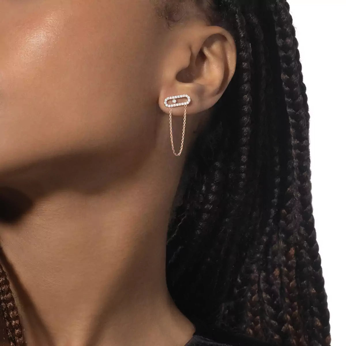 [Riva Jewelry]MOVE UNO ALL DIAMOND STUD EARRINGS