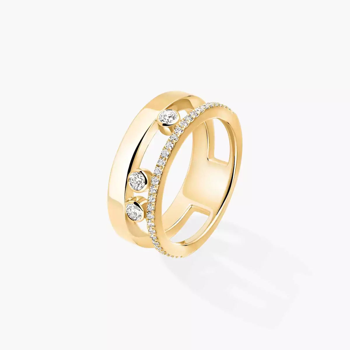[Riva Jewelry]MOVE NOA PAVÉ DIAMOND INTERLOCKING RING