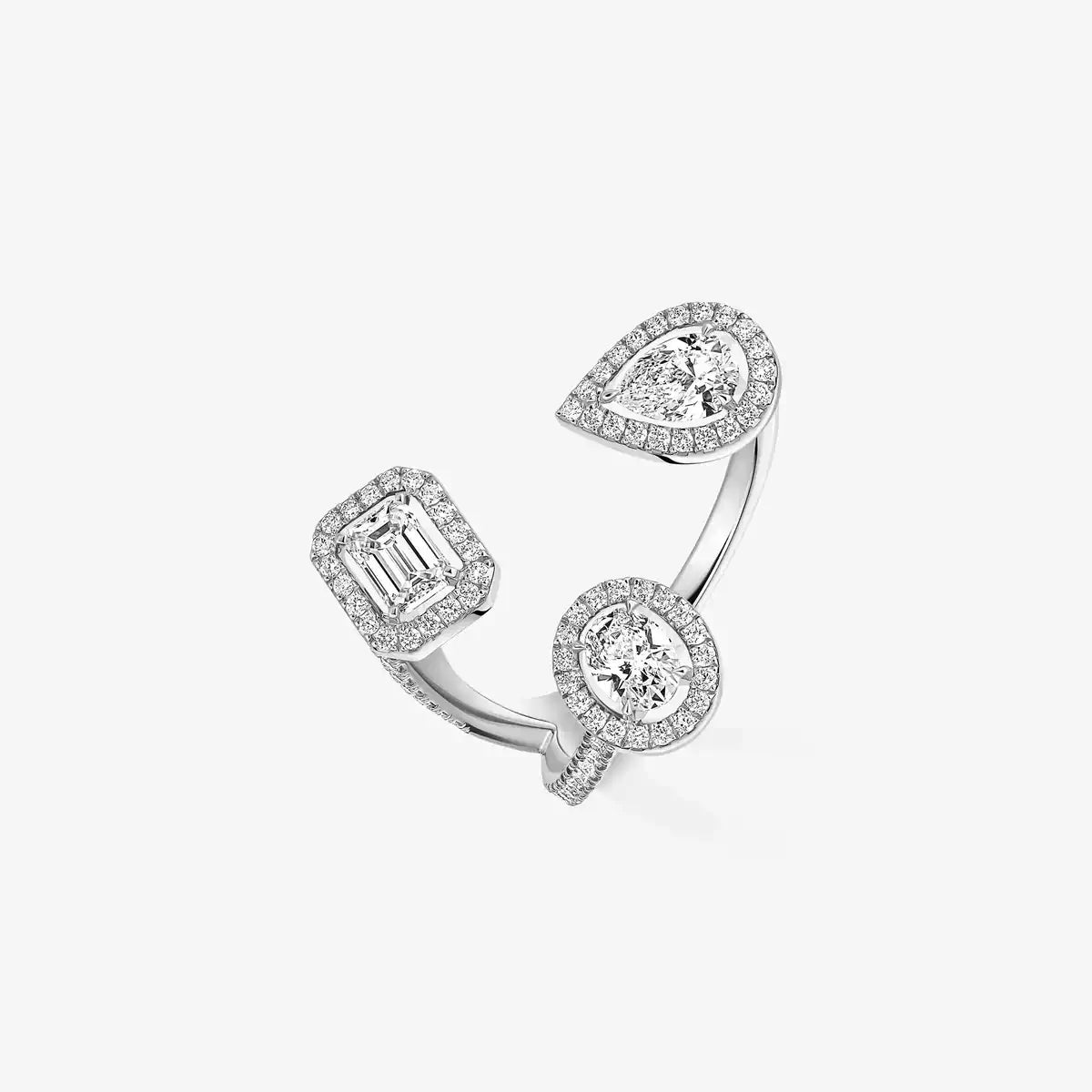 [Riva Jewelry]MY TWIN TRILOGY OPEN PAVÉ RING