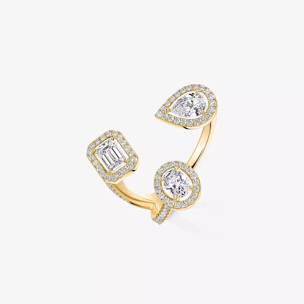 [Riva Jewelry]MY TWIN TRILOGY OPEN PAVÉ RING