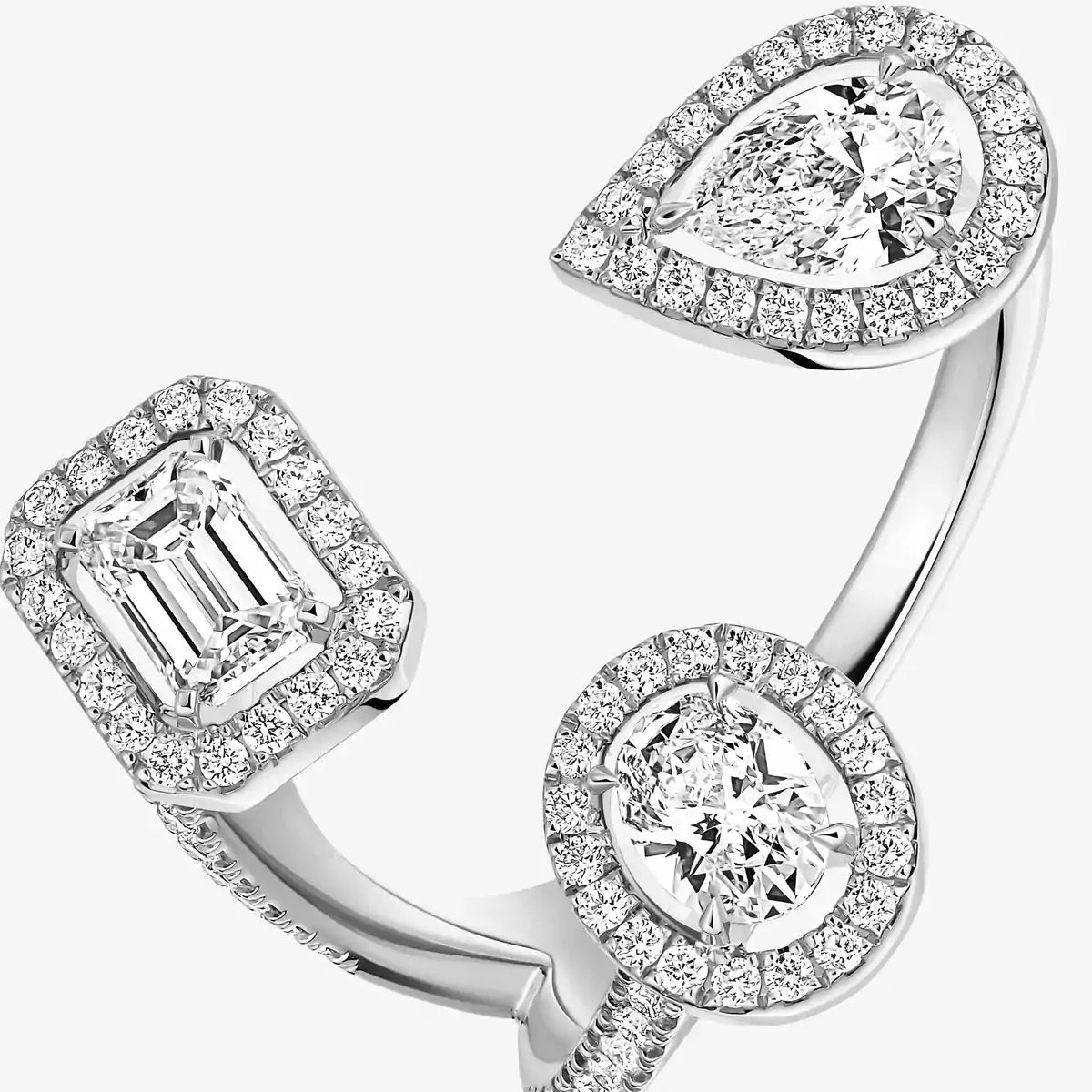 [Riva Jewelry]MY TWIN TRILOGY OPEN PAVÉ RING