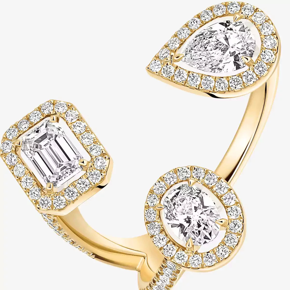 [Riva Jewelry]MY TWIN TRILOGY OPEN PAVÉ RING