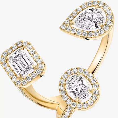 [Riva Jewelry]MY TWIN TRILOGY OPEN PAVÉ RING