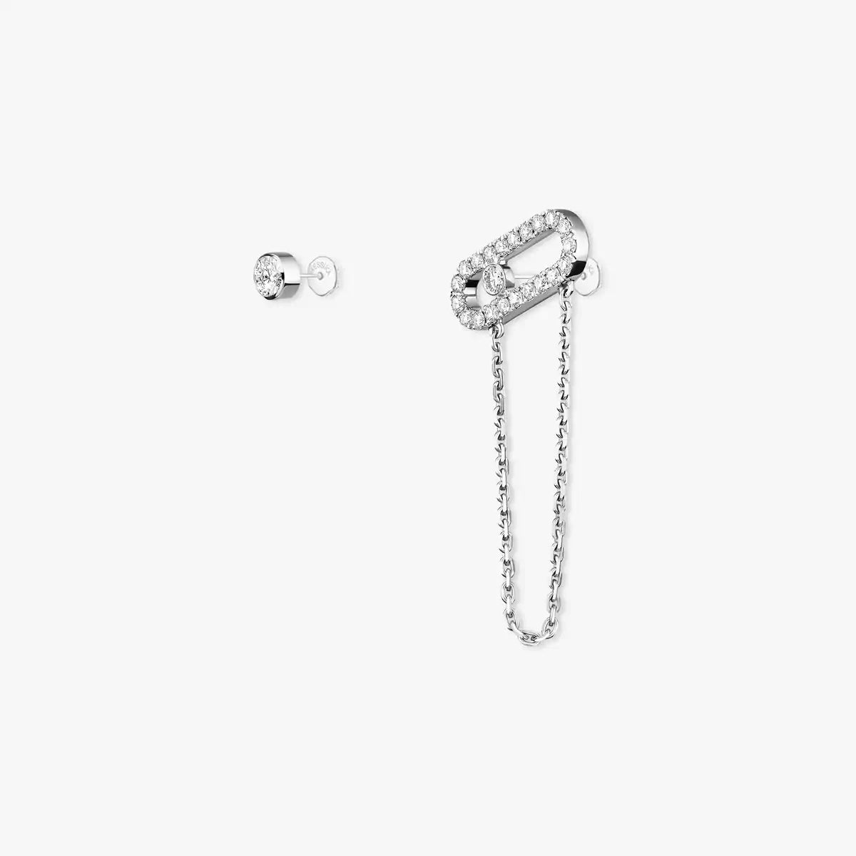 [Riva Jewelry]MOVE UNO ALL DIAMOND STUD EARRINGS