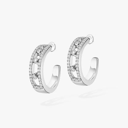 [Riva Jewelry]MOVE PAVÉ DIAMOND HOOP EARRINGS