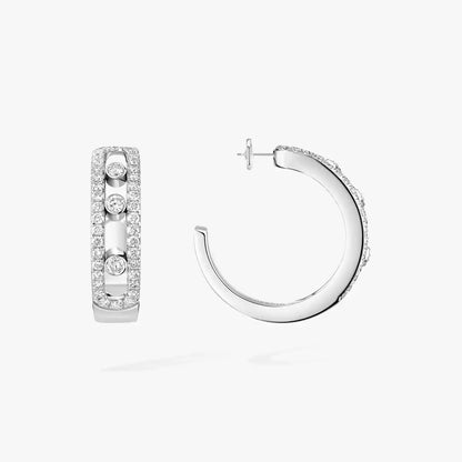 [Riva Jewelry]MOVE PAVÉ DIAMOND HOOP EARRINGS