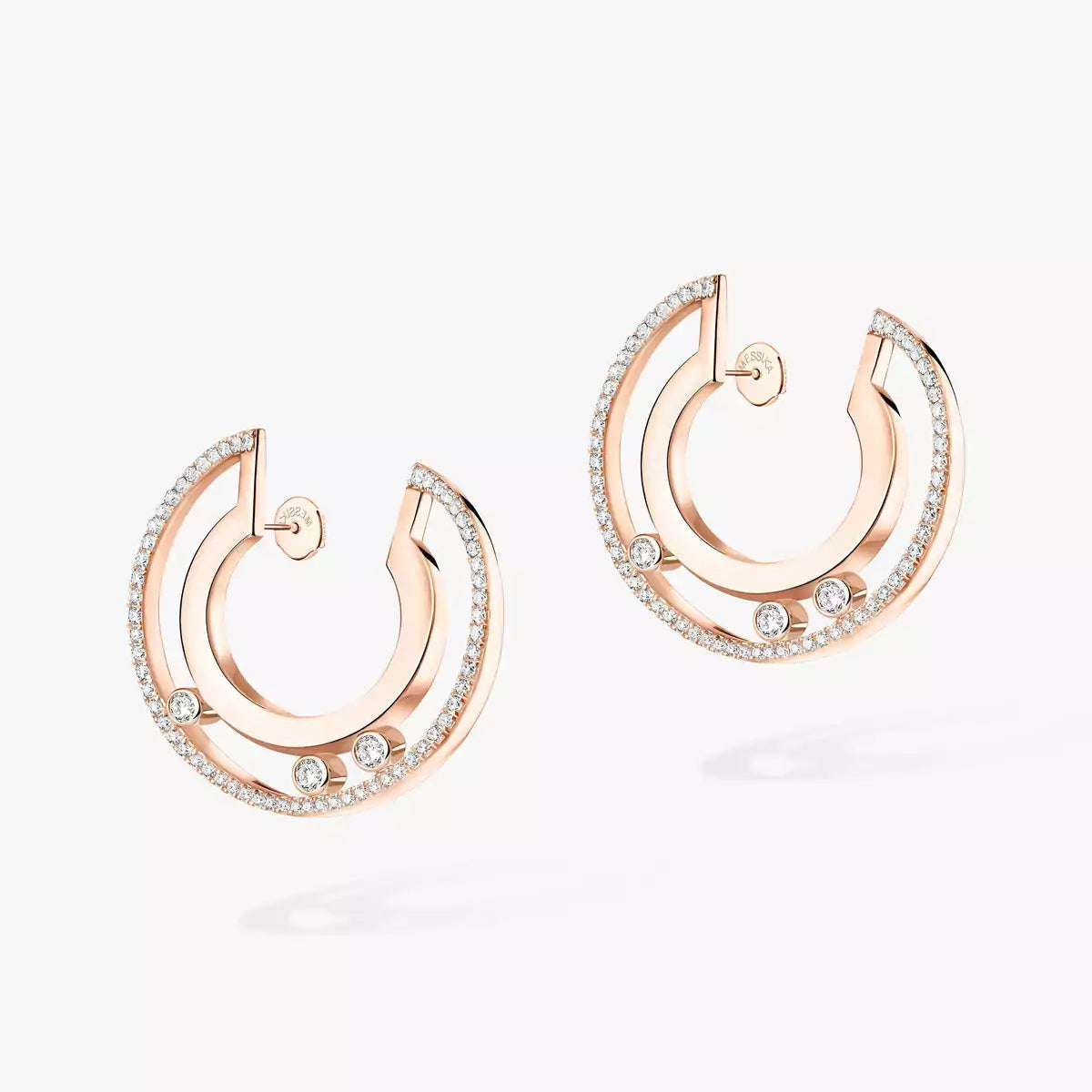 [Riva Jewelry]MOVE ROMANE SMALL DIAMOND HOOP EARRINGS