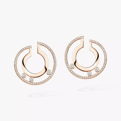 [Riva Jewelry]MOVE ROMANE SMALL DIAMOND HOOP EARRINGS