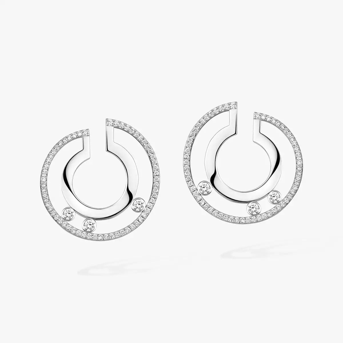 [Riva Jewelry]MOVE ROMANE SMALL DIAMOND HOOP EARRINGS
