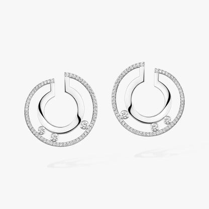 [Riva Jewelry]MOVE ROMANE SMALL DIAMOND HOOP EARRINGS