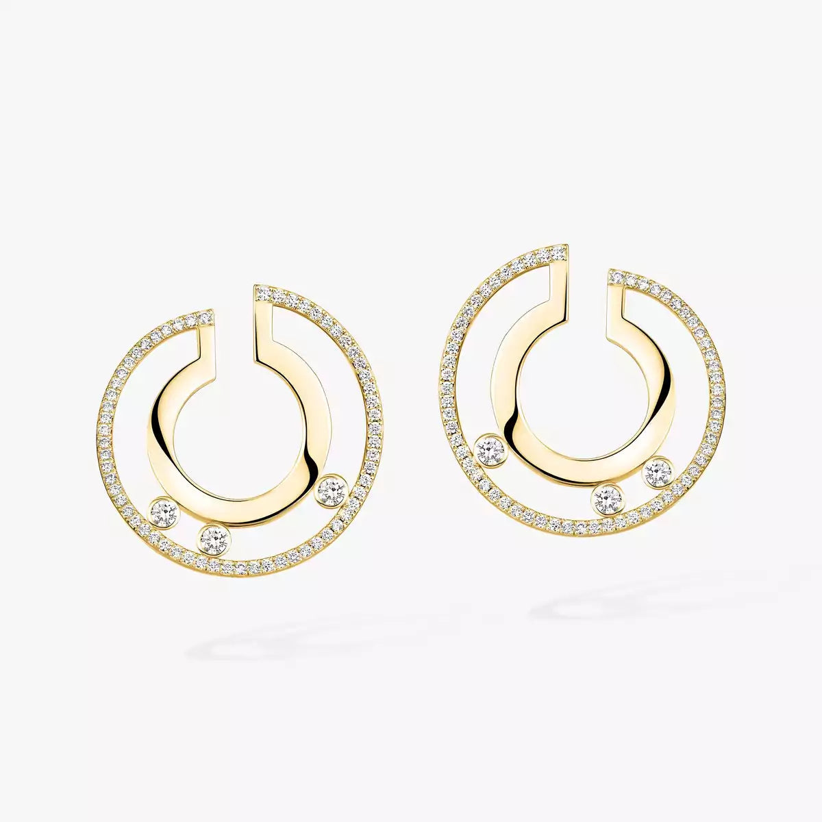 [Riva Jewelry]MOVE ROMANE SMALL DIAMOND HOOP EARRINGS