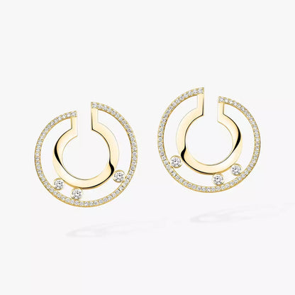 [Riva Jewelry]MOVE ROMANE SMALL DIAMOND HOOP EARRINGS