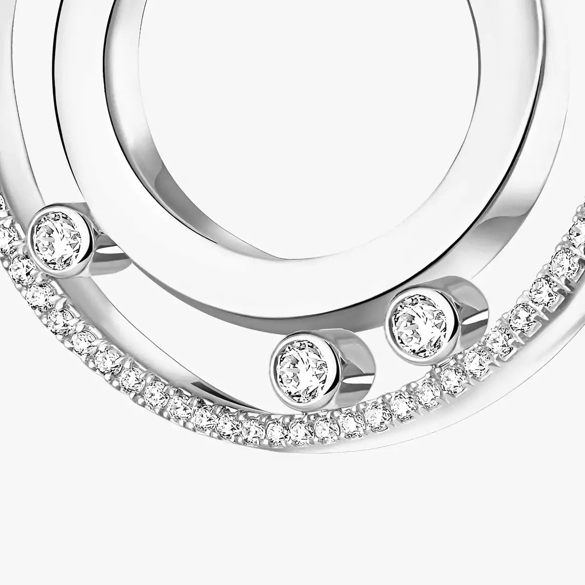 [Riva Jewelry]MOVE ROMANE SMALL DIAMOND HOOP EARRINGS