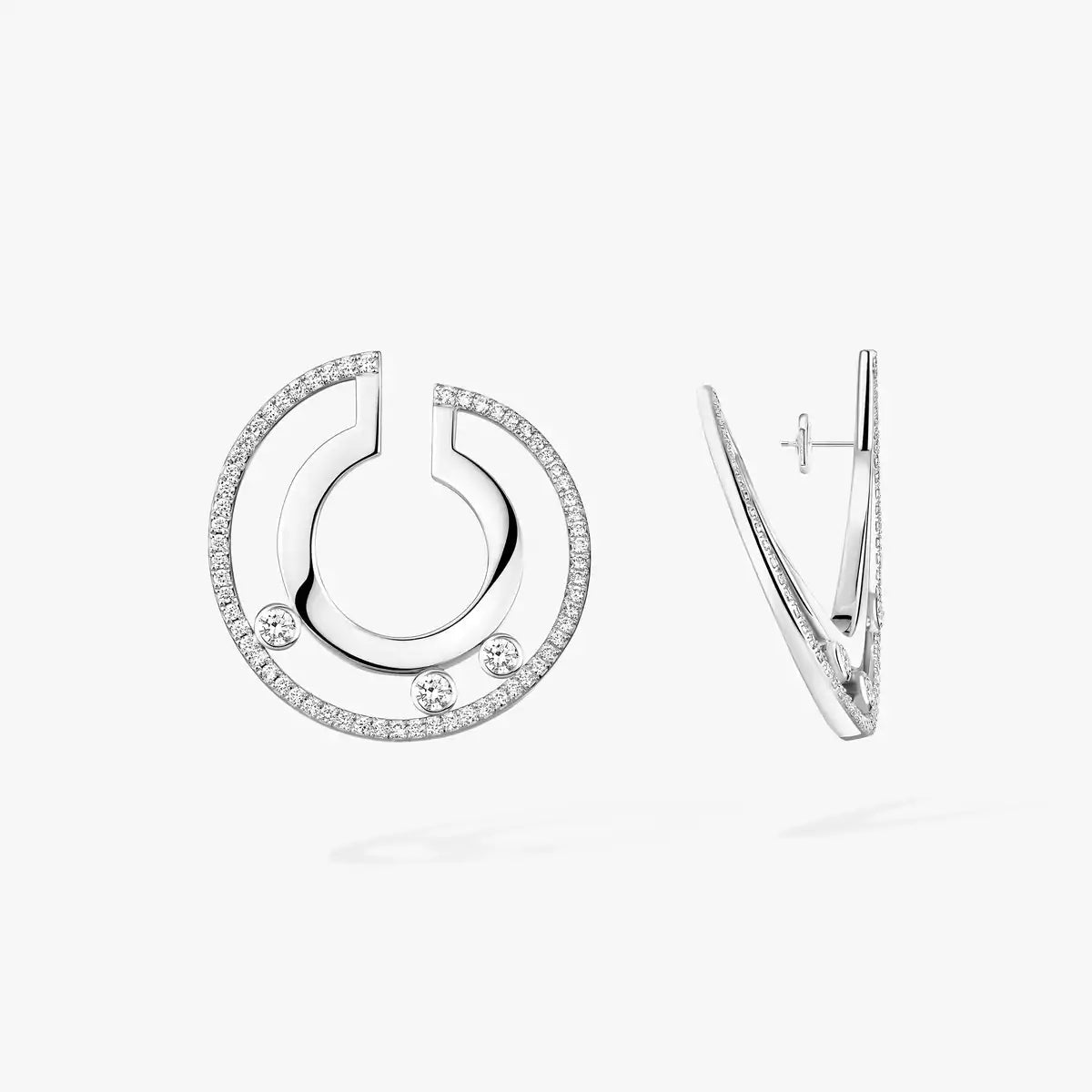 [Riva Jewelry]MOVE ROMANE SMALL DIAMOND HOOP EARRINGS