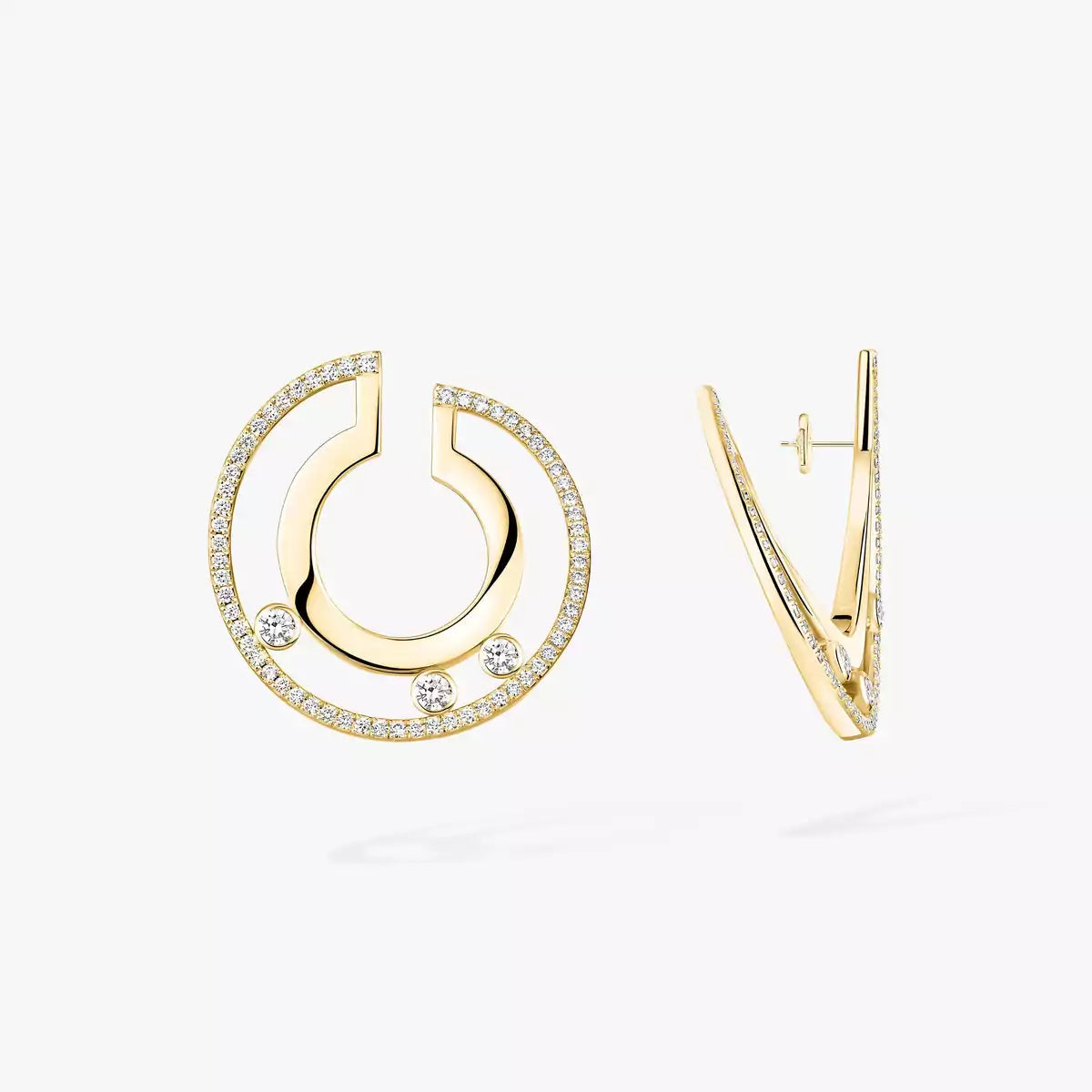 [Riva Jewelry]MOVE ROMANE SMALL DIAMOND HOOP EARRINGS