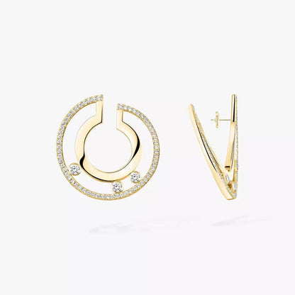 [Riva Jewelry]MOVE ROMANE SMALL DIAMOND HOOP EARRINGS