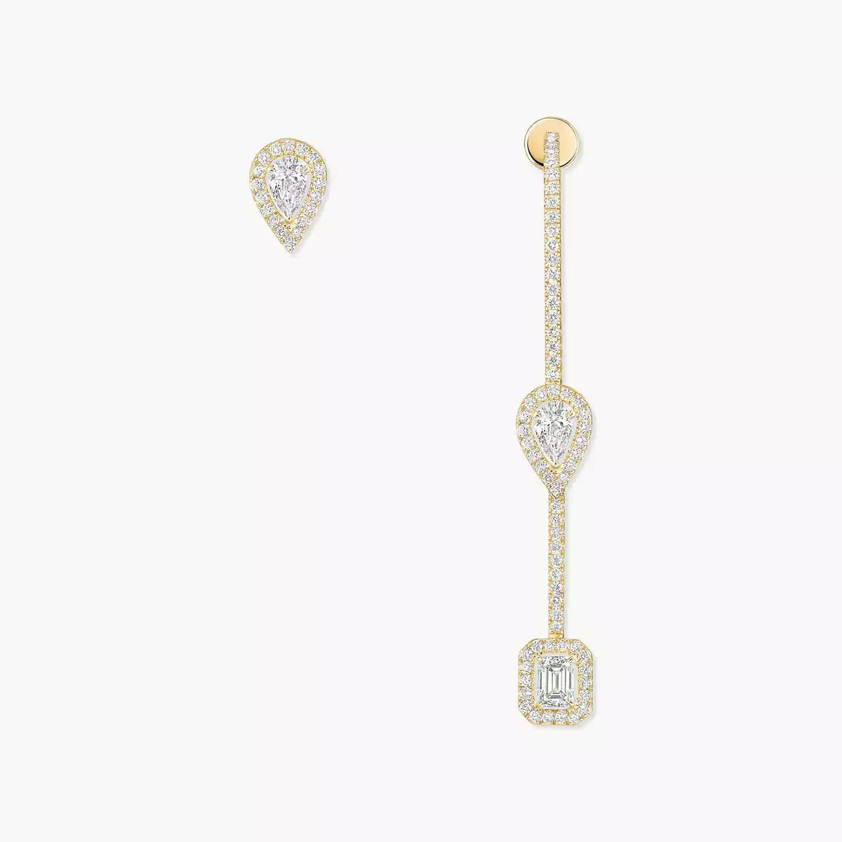 [Riva Jewelry]MY TWIN DIAMOND DROP EARRINGS