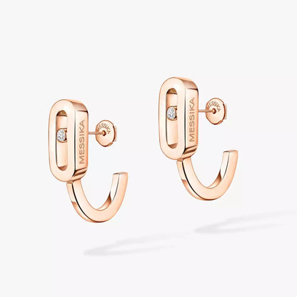 [Riva Jewelry]MOVE CLASSIQUE MINI DIAMOND HOOP EARRINGS