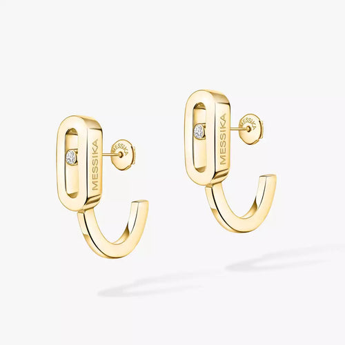 [Riva Jewelry]MOVE CLASSIQUE MINI DIAMOND HOOP EARRINGS