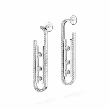 [Riva Jewelry]MOVE KINETIC DIAMOND PENDANT EARRINGS