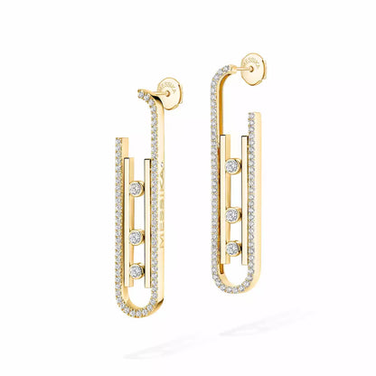 [Riva Jewelry]MOVE KINETIC DIAMOND PENDANT EARRINGS