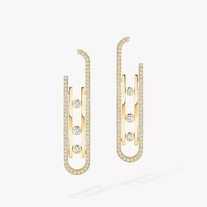 [Riva Jewelry]MOVE KINETIC DIAMOND PENDANT EARRINGS