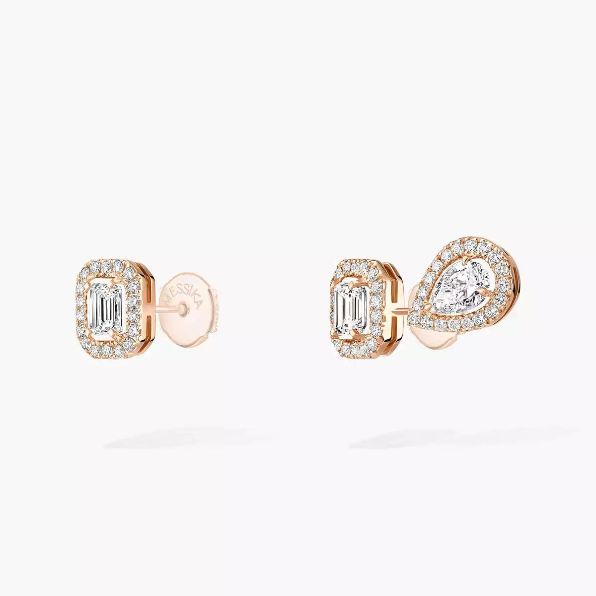 [Riva Jewelry]MY TWIN 1+2 DIAMOND EARRINGS