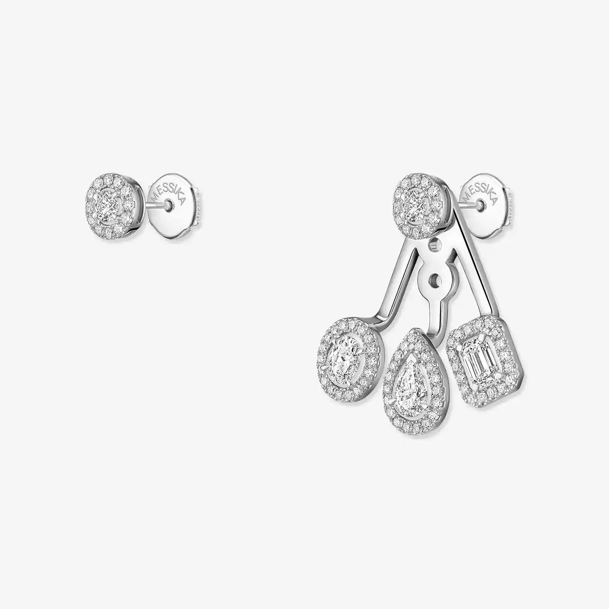 [Riva Jewelry]MY TWIN TRIO DIAMOND EARRINGS