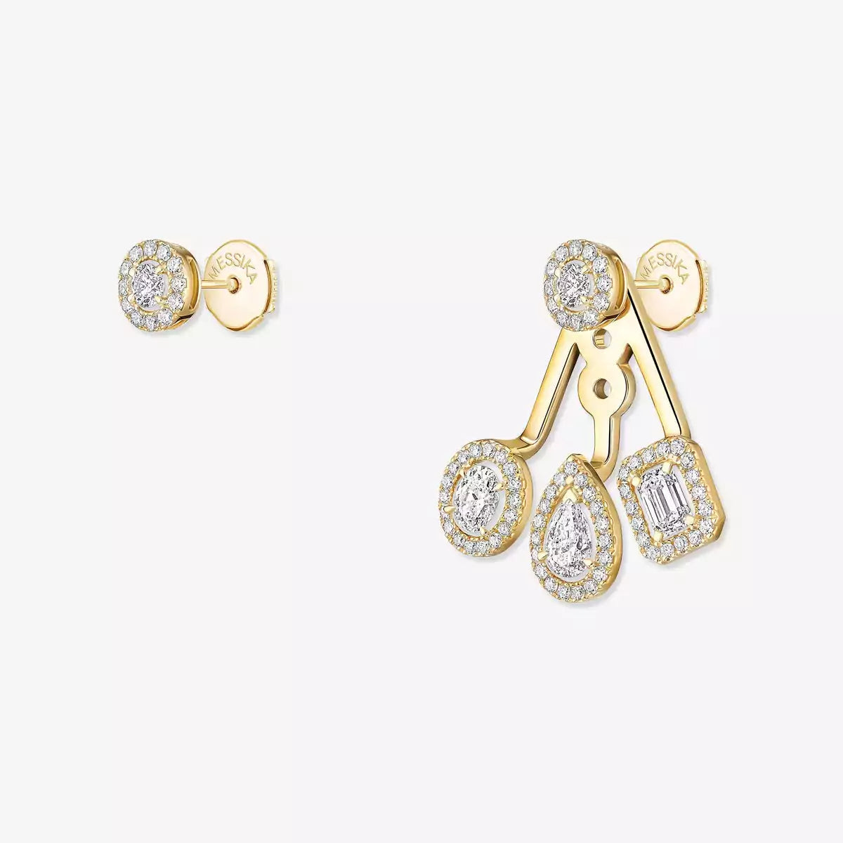 [Riva Jewelry]MY TWIN TRIO DIAMOND EARRINGS