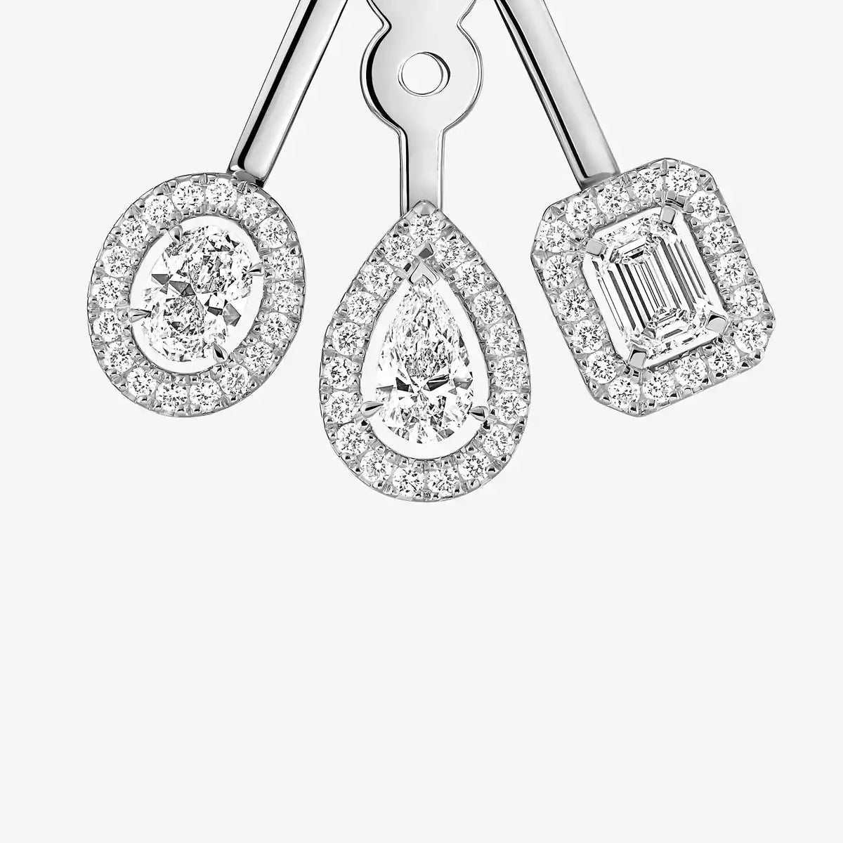 [Riva Jewelry]MY TWIN TRIO DIAMOND EARRINGS