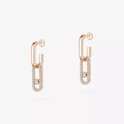 [Riva Jewelry]MOVE LINK KINETIC DIAMOND EARRINGS