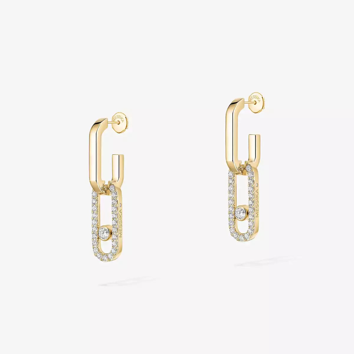 [Riva Jewelry]MOVE LINK KINETIC DIAMOND EARRINGS