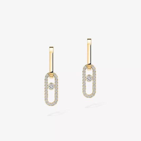 [Riva Jewelry]MOVE LINK KINETIC DIAMOND EARRINGS