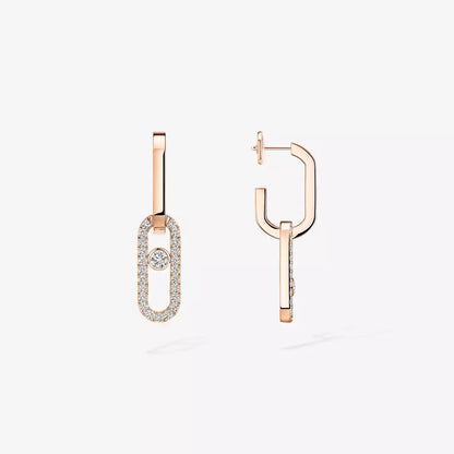 [Riva Jewelry]MOVE LINK KINETIC DIAMOND EARRINGS
